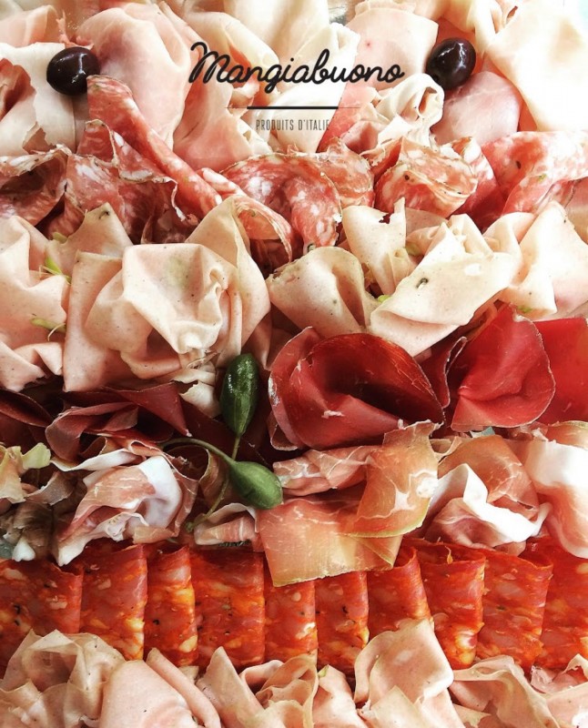 Planche de charcuterie italienne Lyon premier arrondissement Mangiabuono 